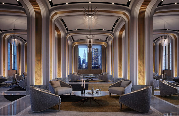 Interior of the Waldorf Astoria