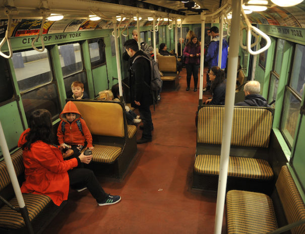 passengers on vintage train