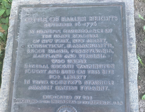 Battle of Harlem Heights Plaque