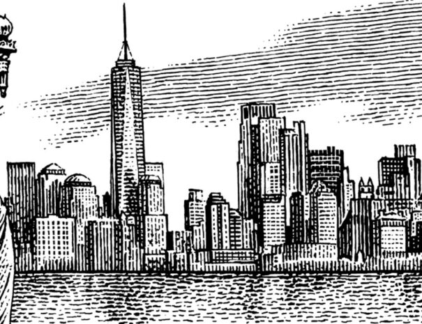 NYC skyline sketch