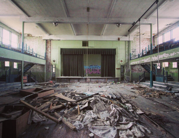 Abandoned auditorium