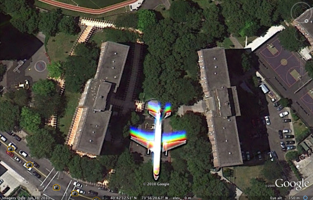 Google Earth-Rainbow-Airplane Maps-Bushwick-Brooklyn-NYC-3