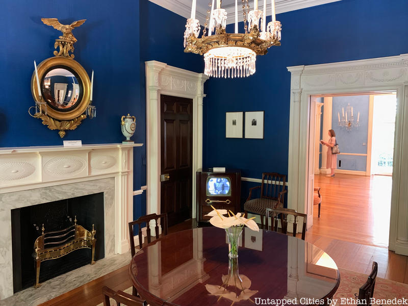 A parlor inside the 1960s addition to Gracie Mansion.