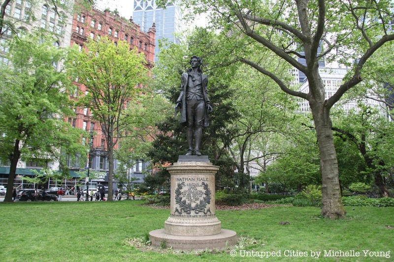 Nathan Hale statue in Manhattan inspired by the one in Huntington
