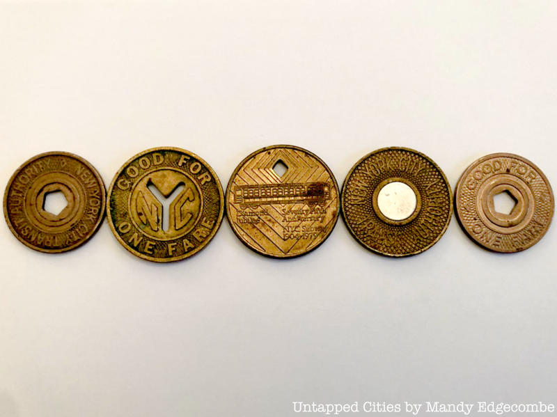 five subway tokens
