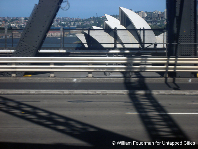 View of Sydney Opera House from bridge