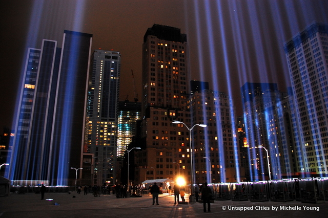 The 2011 installation of Tribute in Light.