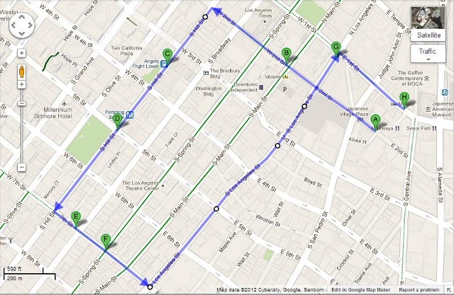A map of the bike route.