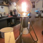 Dylan Design Co. lamp in Le Rocketship Café Paris