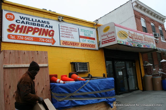 Williams Caribbean Shipping at Fulton Street and Howard Avenue.