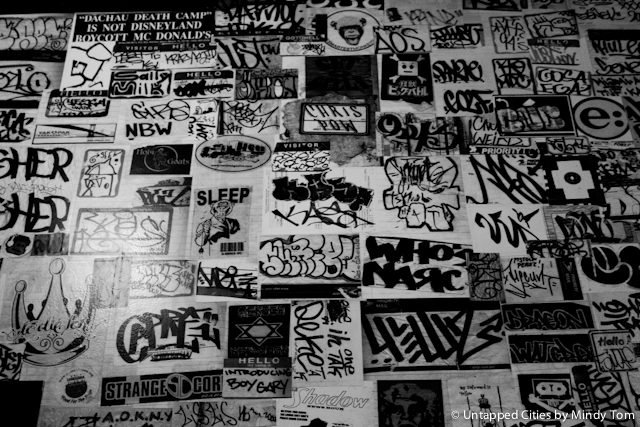 Michael Anderson Graffiti Sticker Wall Paper at ACE Hotel, 20 W. 29th Street