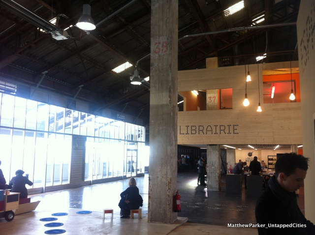 Bookshop, Cafe and Exhibtions fill this once derelict terminal hall