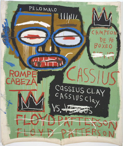 "Cassius Clay", 1982 © The Estate of Jean-­Michel Basquiat/ADAGP, Paris, ARS, New York 2013. Courtesy Gagosian Gallery. Photography by Robert McKeever