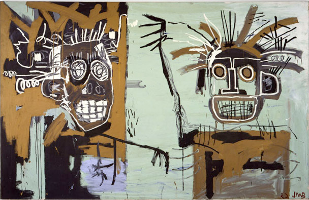 "Untitled (Two Heads on Gold)", 1982 © The Estate of Jean-­Michel Basquiat/ADAGP, Paris, ARS, New York 2013. Courtesy Gagosian Gallery