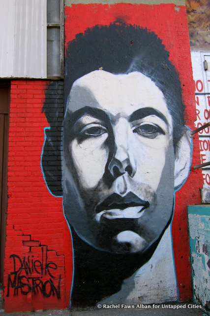 Danielle Mastrion's 15 foot tribute mural to the late MCA of the Beastie Boys.