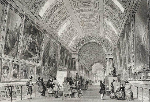 Grand Gallery of the Louvre by Thomas Allom c. 1844