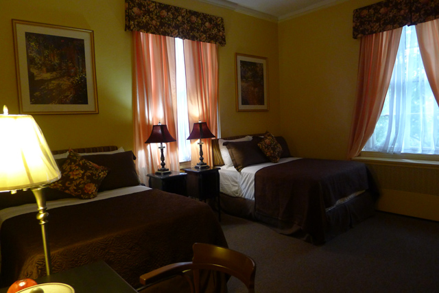 Using furniture left by the residence in the 1920's, rooms are priced from $130 to $250 for a suite