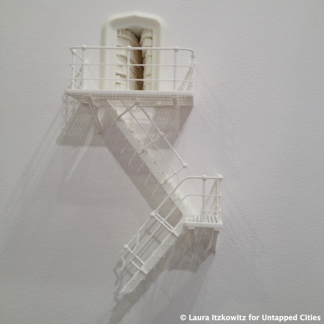 Upstairs, in the Impulse section, Montreal-based gallery Art Mûr is showing a collection of little architectural sculptures by Guillaume Lachapelle.