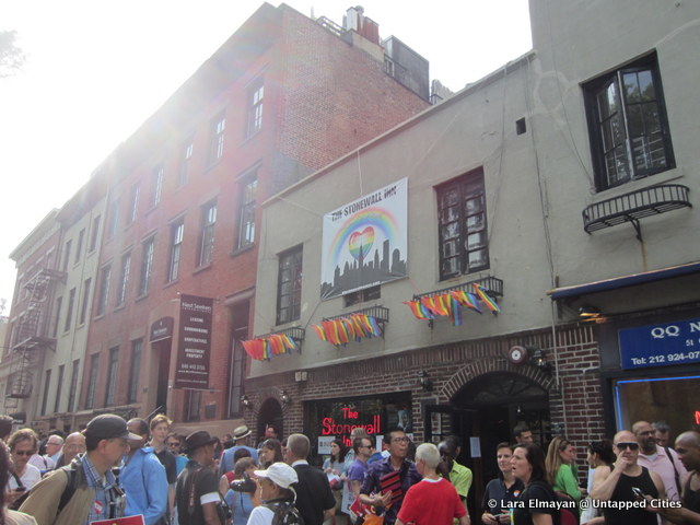 Gay pride celebration outside the Stonewall Inn