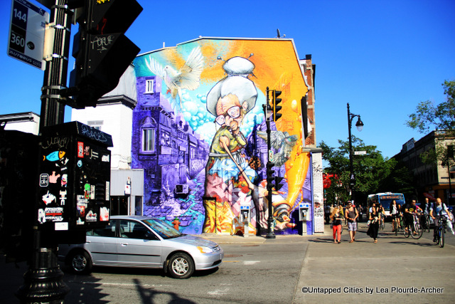 Mural by Montreal artist collective A'Shop