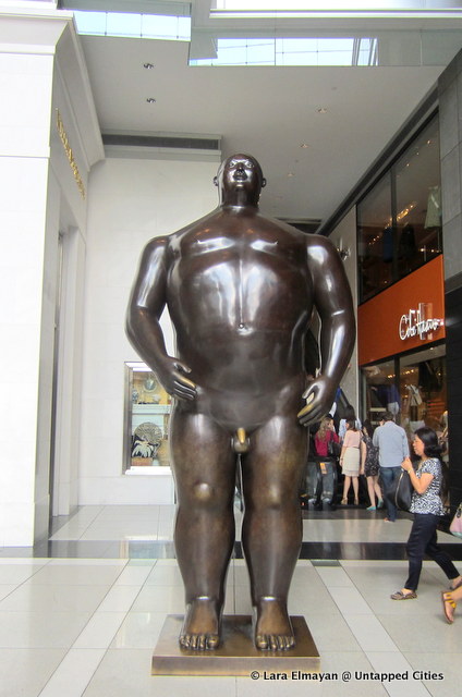 Adam sculpture Fernando Botero Time Warner Center NYC Untapped Cities