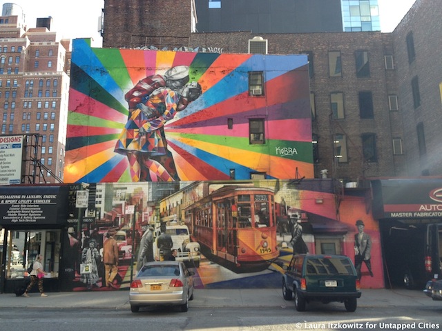 Eduardo Kobra vintage NYC mural Chelsea Untapped Cities