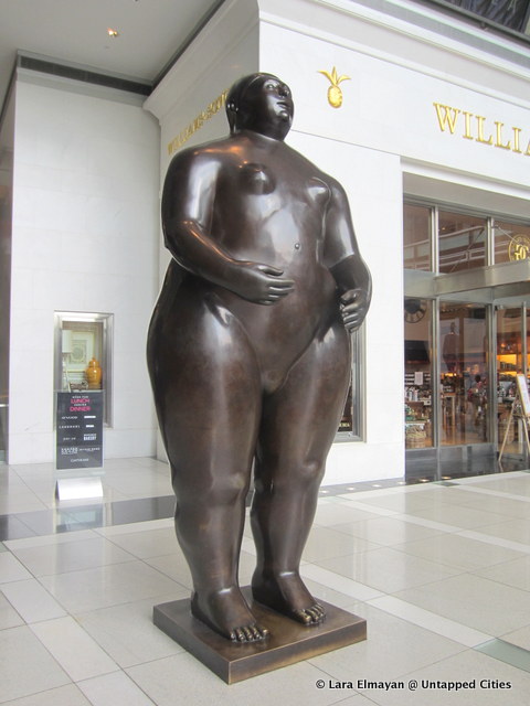 Eve sculpture Fernando Botero Time Warner Center NYC Untapped Cities