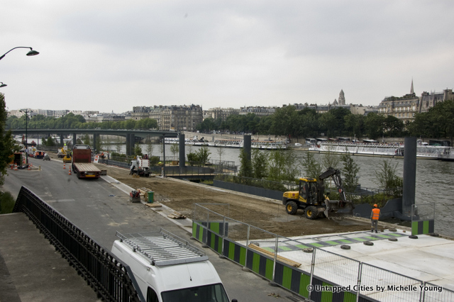 Les Berges-Seine River-Paris-Pedestrianization-Floating Barges