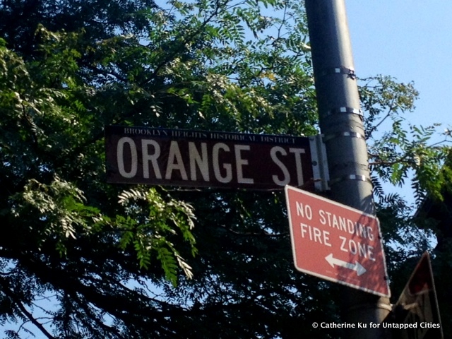 Orange Street Sign-Brooklyn Heights Historic District-NYC-Fruit Streets