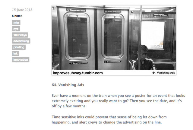 100 Improvements to the Subway-Randy Gregory Design-SVA-Branding-NYC MTA-Vanishing Ads