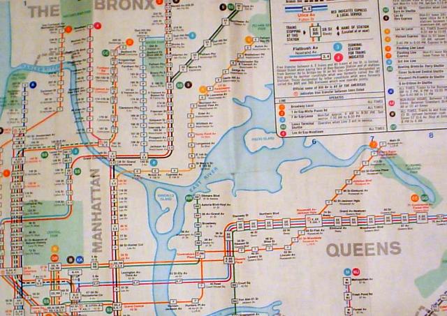 1968 NYC Subway MTA Map