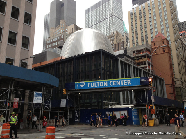 Fulton Street Transit Center-Broadway-Financial District-NYC-Construction