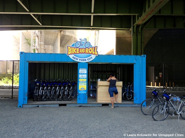 Shipping container bike rental Riverside Park Harlem NYC Untapped Cities