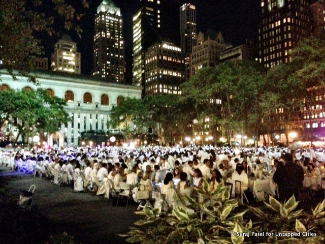 2013 NYC Diner en Blanc-Bryant Park-White Dinner-Flash Mob-September-11