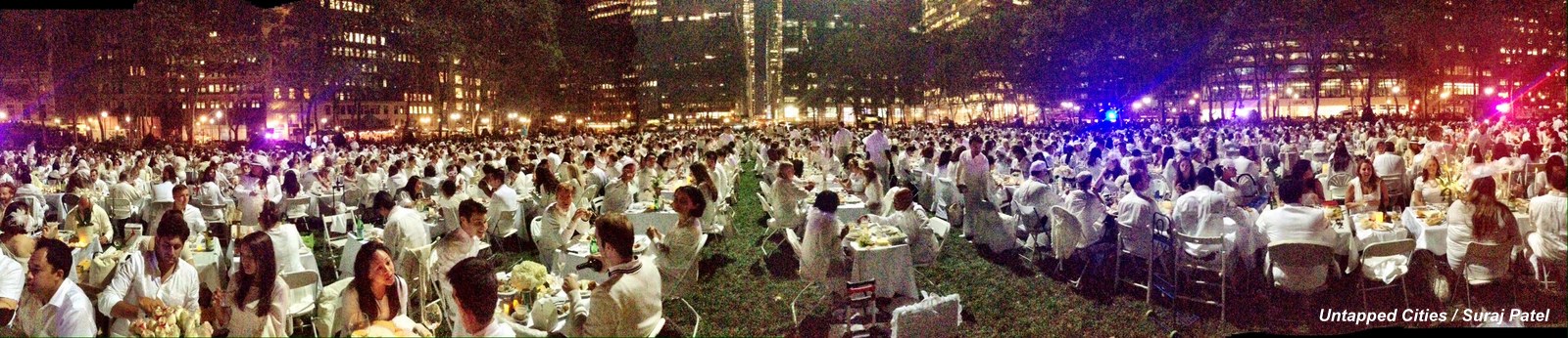 2013 NYC Diner en Blanc-Bryant Park-White Dinner-Flash Mob-September-Panorama-001