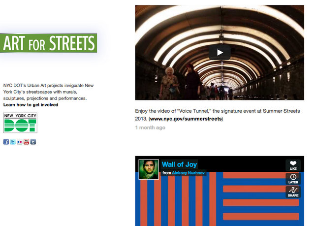 Art for Streets-NYC DOT-Tumblr-Voice Tunnel