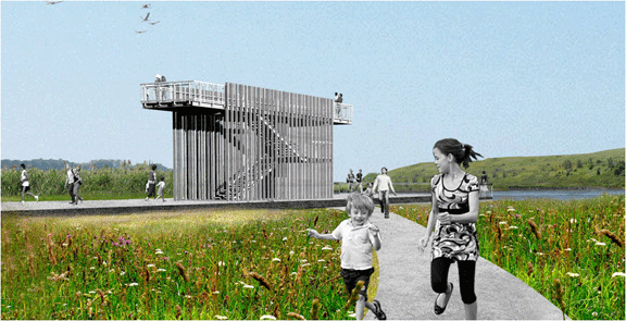 The bird-watching observation tower planned for the park