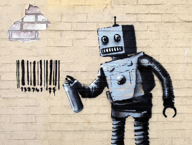 Banksy-NYC-Coney Island-Robot-Barcode-Brooklyn-2