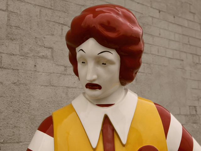 Banksy-Sad Ronald McDonald-Big Shoes-Shoe Shiner-NYC-2
