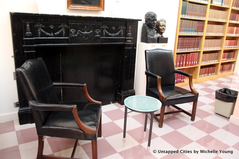 Edgar Allen Poe Raven Mantle inside Butler Library at the Columbia University Archives