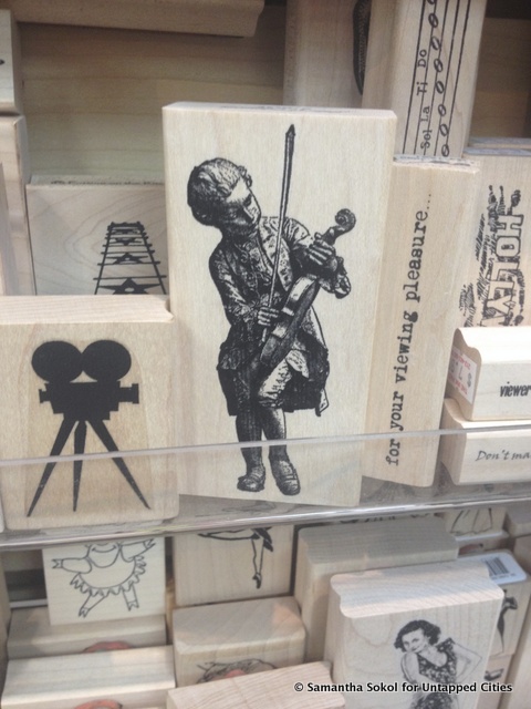 violinist sketch music rubber stamp the ink pad 7th avenue 13th street new york untapped cities samantha sokol