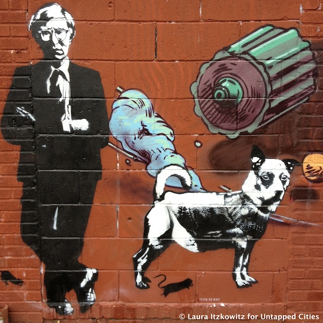 Bushwick Collective man and dog mural Brooklyn NYC Untapped Cities