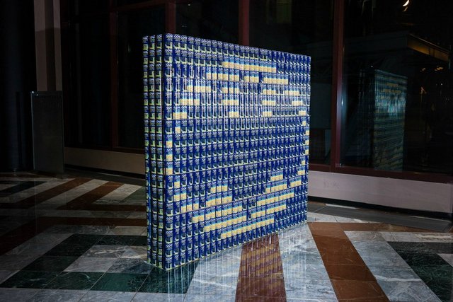 Canstruction-Batman-Heroes FIghting Hunger-ads Engineers-Brookfield Place-World Finanial Center-NYC