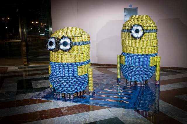 Canstruction-Dispicable Hunger Minion Can Rise-Brookfield Place-World Finanial Center-NYC