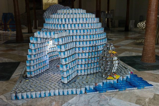Canstruction-Polarized Against Hunger-GACE Consulting Engineers-Brookfield Place-World Finanial Center-NYC