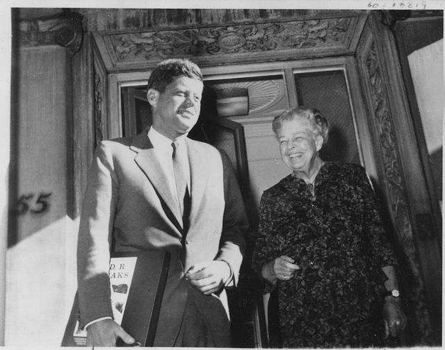 Eleanor Roosevelt-John F Kennedy in NYC-1960
