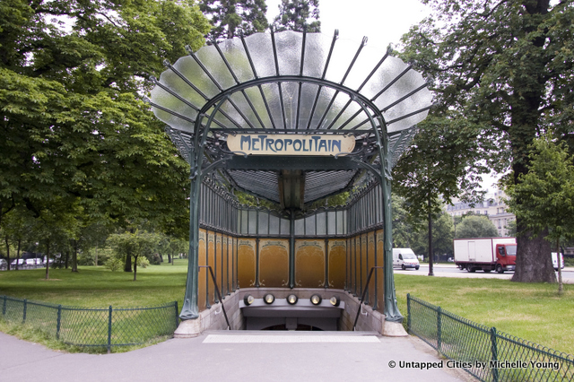 Hector Guimard-Subway Metro Entrance-Paris-Porte Dauphin-Art Deco