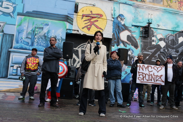 Several supporters spoke about how they found inspiration at 5 Pointz during hard times.