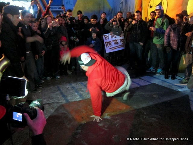 The event ended on a positive note, with cheering and break dancing. 