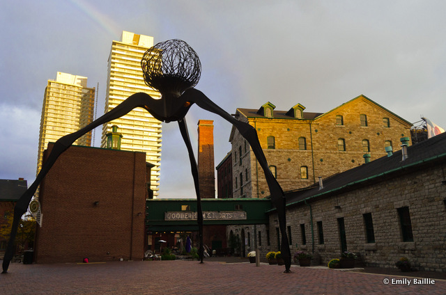 Toronto Distillery District spider sculpture Untapped Cities